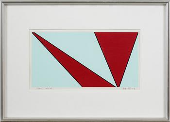 OLLE BAERTLING, serigraphy, signed Baertling, dated 1956-68 and numbered 223/300 with a ballpoint pen.