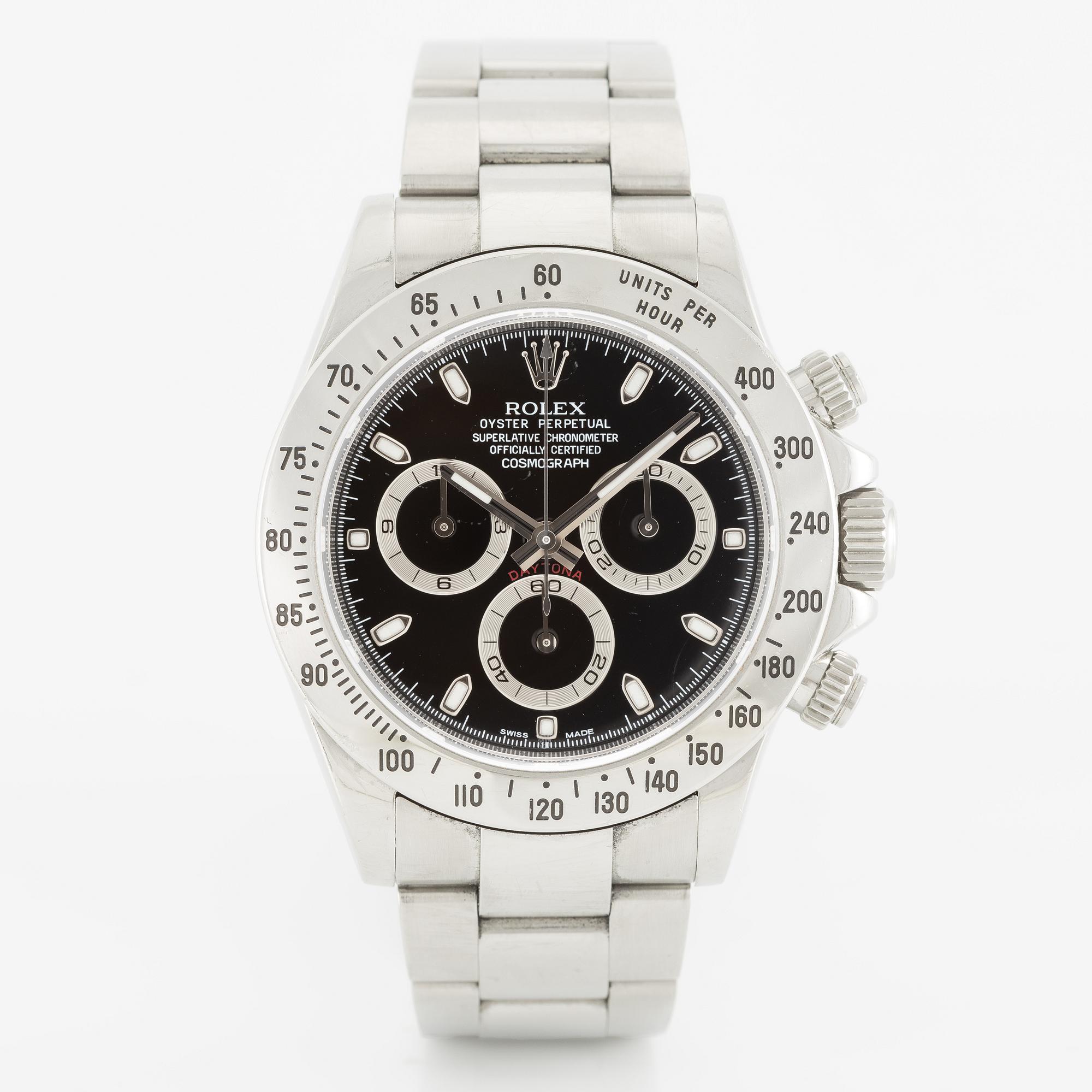 Rolex, Cosmograph, Daytona, wristwatch, chronograph, 40 mm.