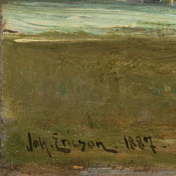 JOHAN ERICSON, oil on panel, signed and dated 1887.