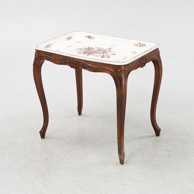 A Rococo style tea table, Gefle, signed Eugen Trost, 1956.