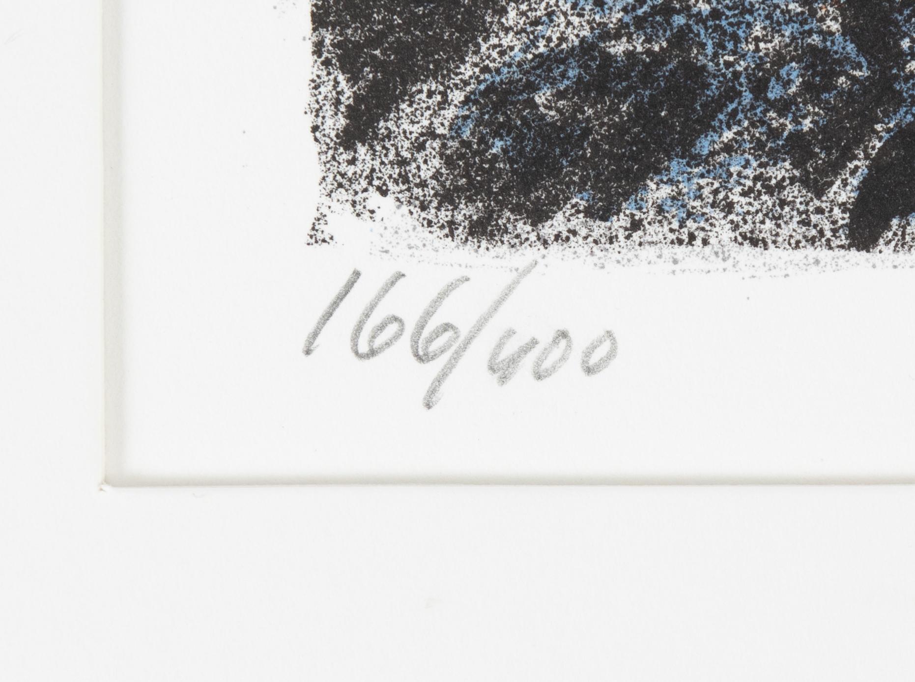 Roland Svensson, portfolio with 4 lithographs in colours, signed 166/400 and a faksimil, 1990.