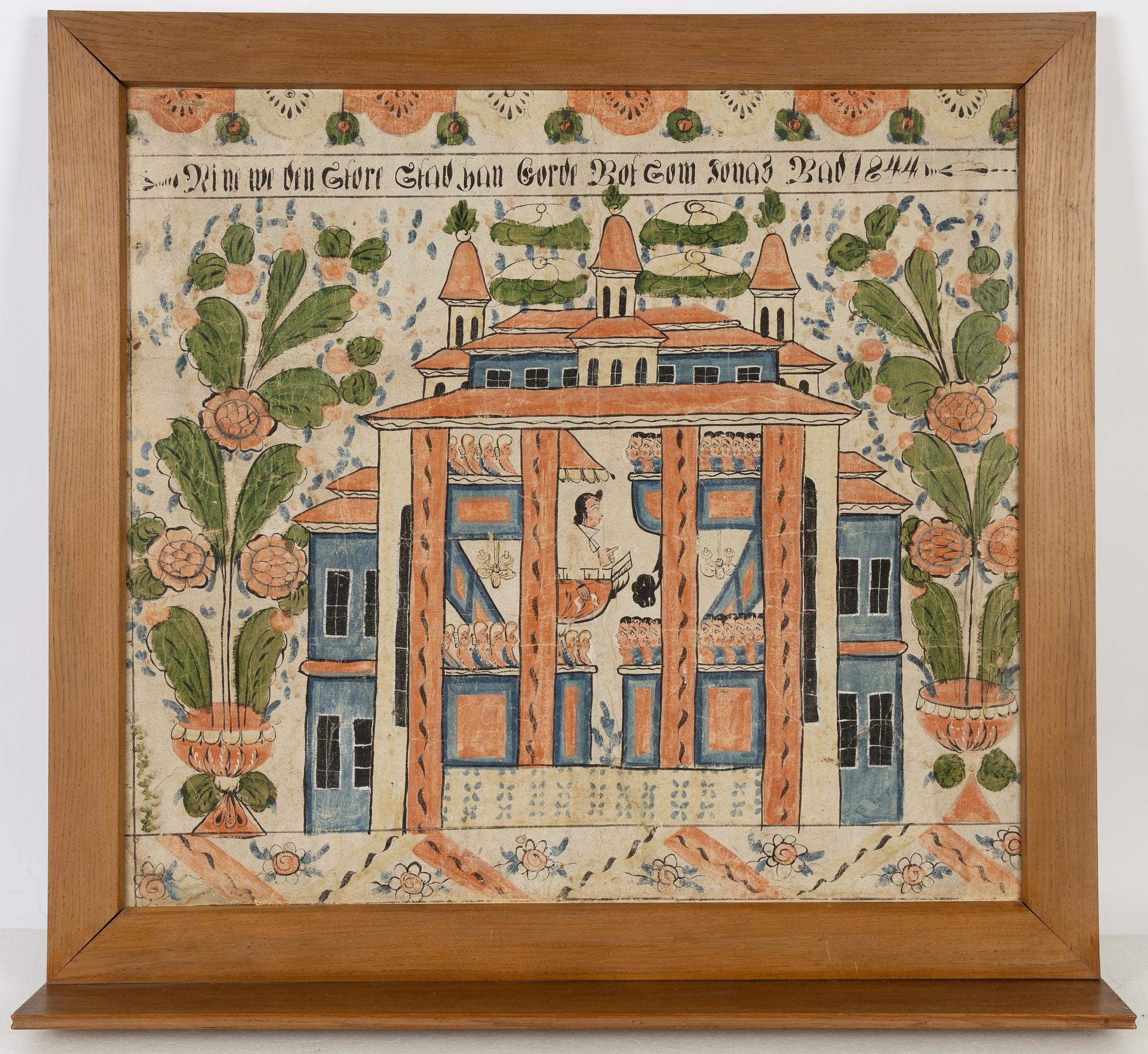 A Swedish provincial painting, dated 1844.
