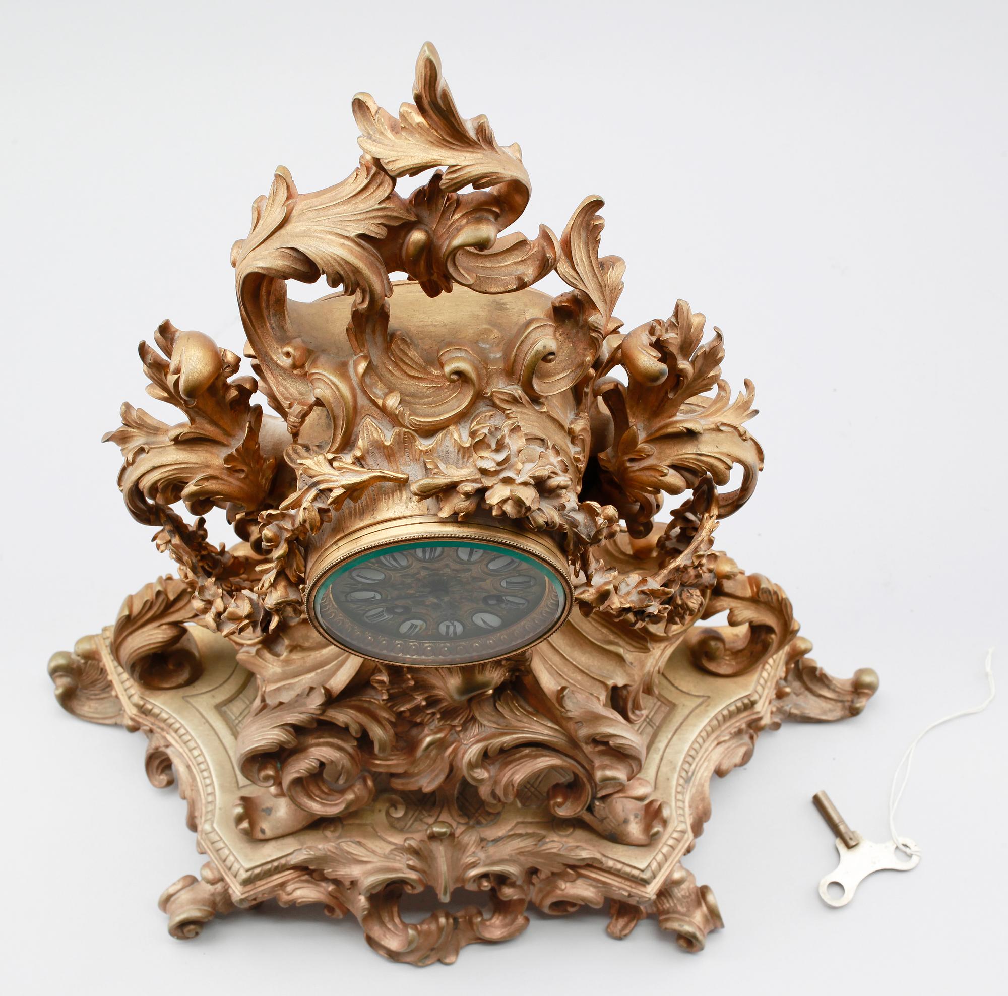 BORDSPENDYL, brons, Frankrike, 1800-talets mitt.