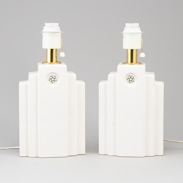 A pair of late 20th Cenutry table lights from Boréns.