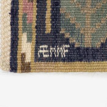 Märta Måås-Fjetterström, a flat weave textile, 'Medaljongerna', c. 83 x 61 cm, signed AB MMF.