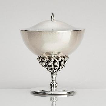Georg Jensen, a sterling silver bowl with lid, design Johan Rohde, model no 43, Copenhagen after 1945.