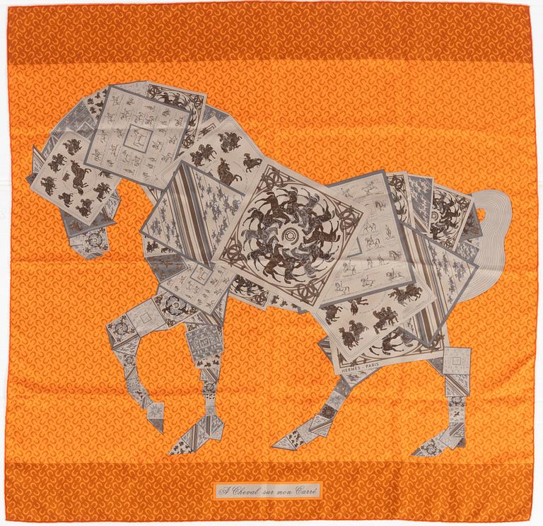 Hermès, scarf, "A Cheval sur mon Carre".