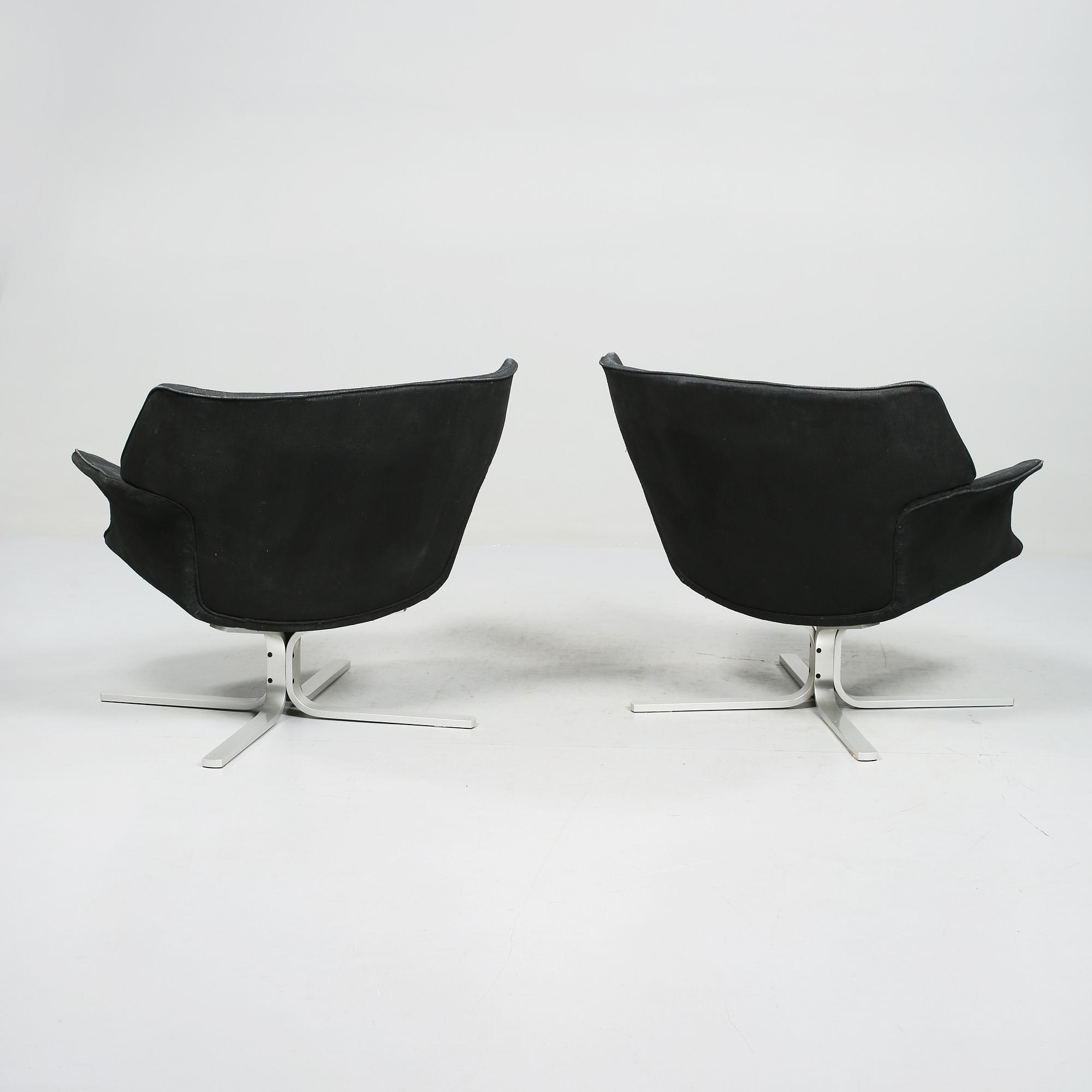 FÅTÖLJER, ett par, ur serien "Ørestad", Erik Ole Jørgensen, Dux, 1960-tal.