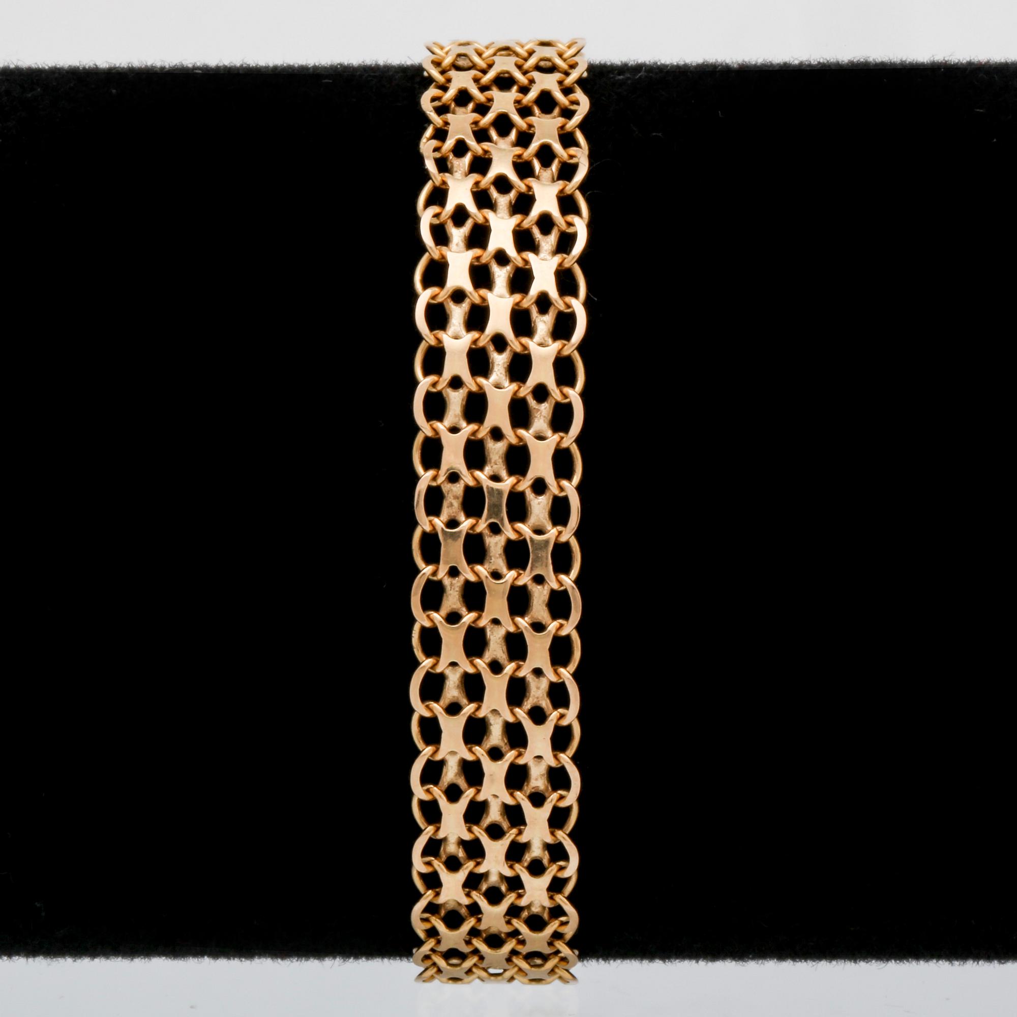 Bracelet 18k gold, 11,5 g, approx 19 x 1 cm.
