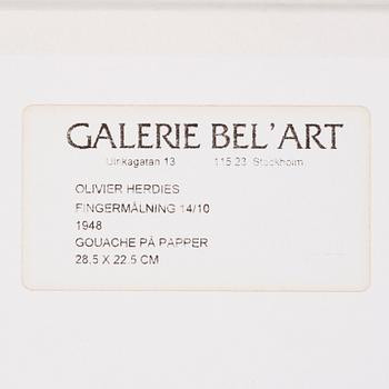 Olivier Herdies, "Fingermålning 14/10".