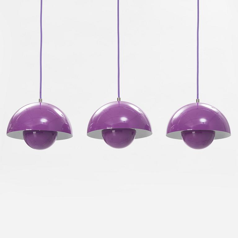 Verner Panton, taklampor, 3 st, "Flower Pot VP1", &Tradition, Danmark.