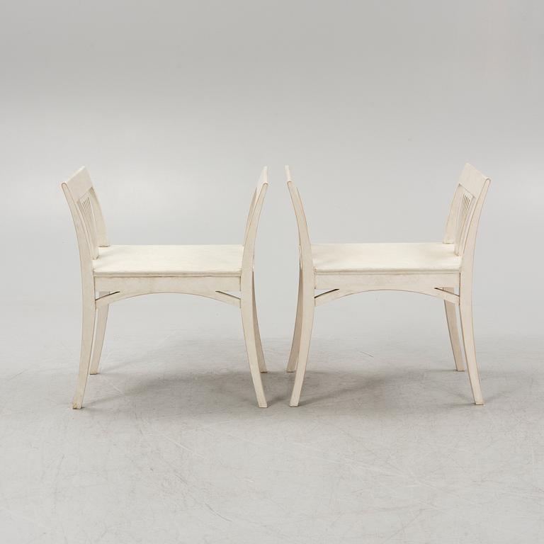 A pair of stools, around 1900.