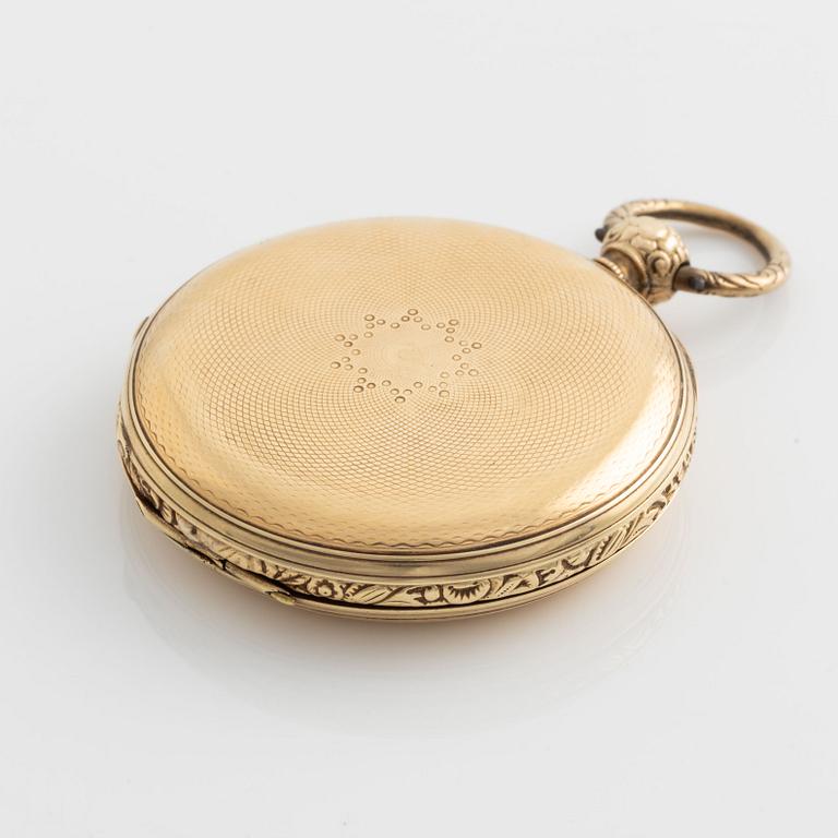 Fickur, 14K guld, "J.R. Losada, 241 Regent Street, London", savonett, armbandsur, 45,5 mm.