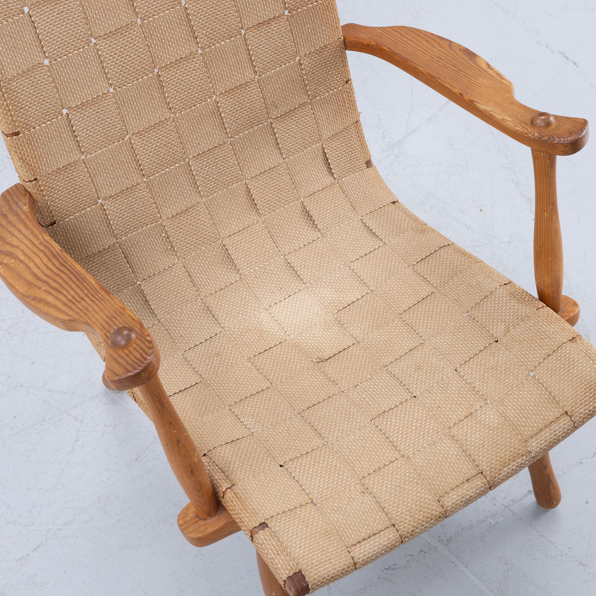 Karmstol, sportstugemöbel, 1900-talets mitt.