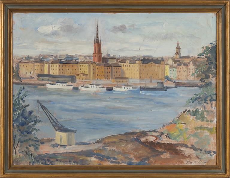 Karl Abel, oil on panel, signed.