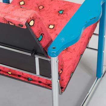 Yrjö Kukkapuro, A 1980s  'Experiment' open armchair for Avarte, Finland.