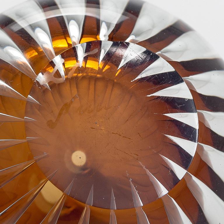 Kaj Franck, konstglas, 4 st, "Kaisla", signerade K. Franck, Nuutajärvi Notsjö, 1950-tal.