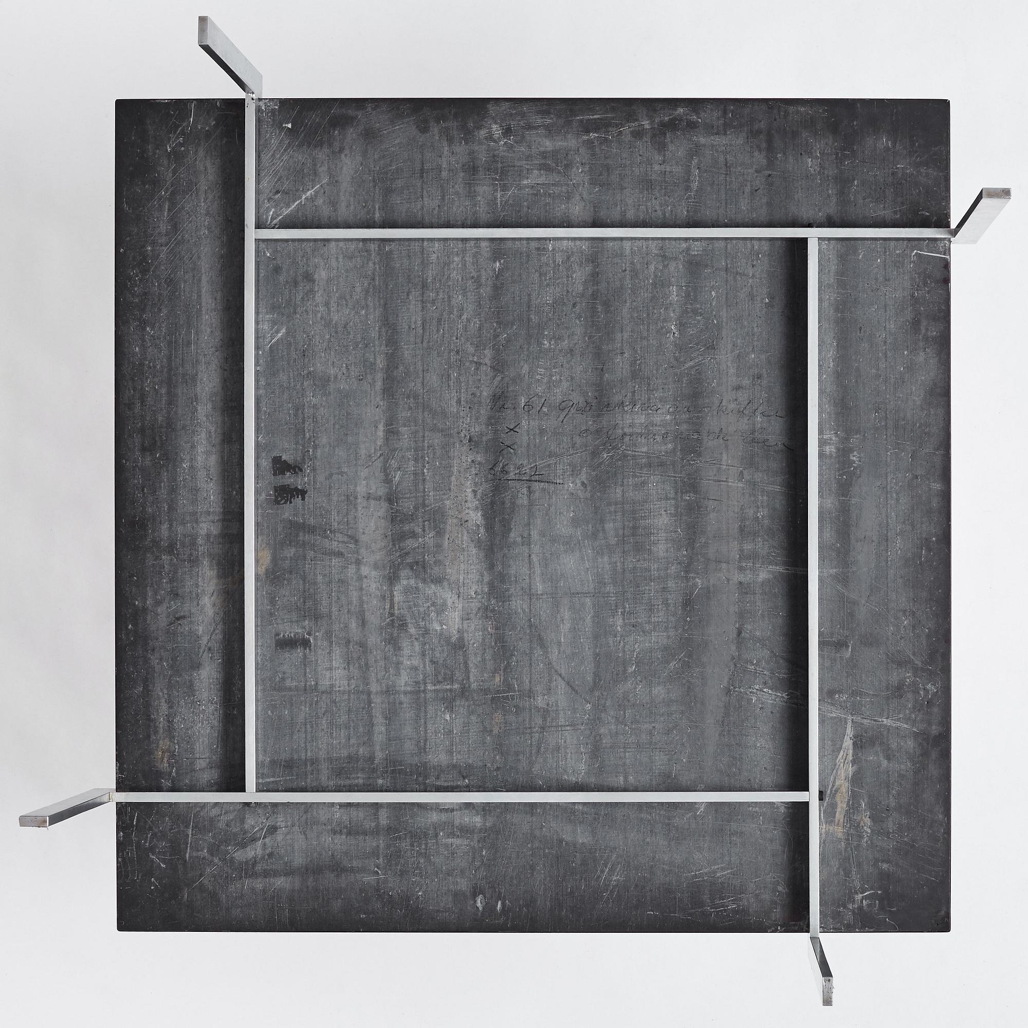 Poul Kjaerholm, a 'PK-61' slate and steel coffee table, E Kold Christensen, Denmark 1960-70's.