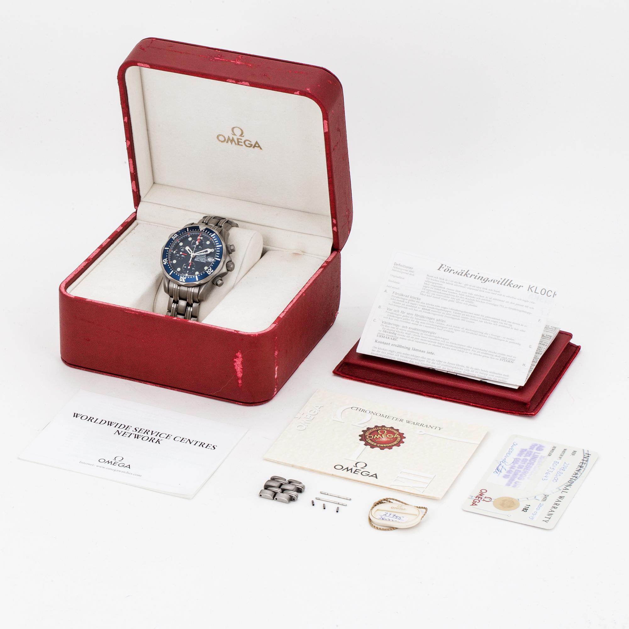 OMEGA, Seamaster Professional (300m/1000ft), Chronometer, chronograph, wristwatch, 41,5 mm,