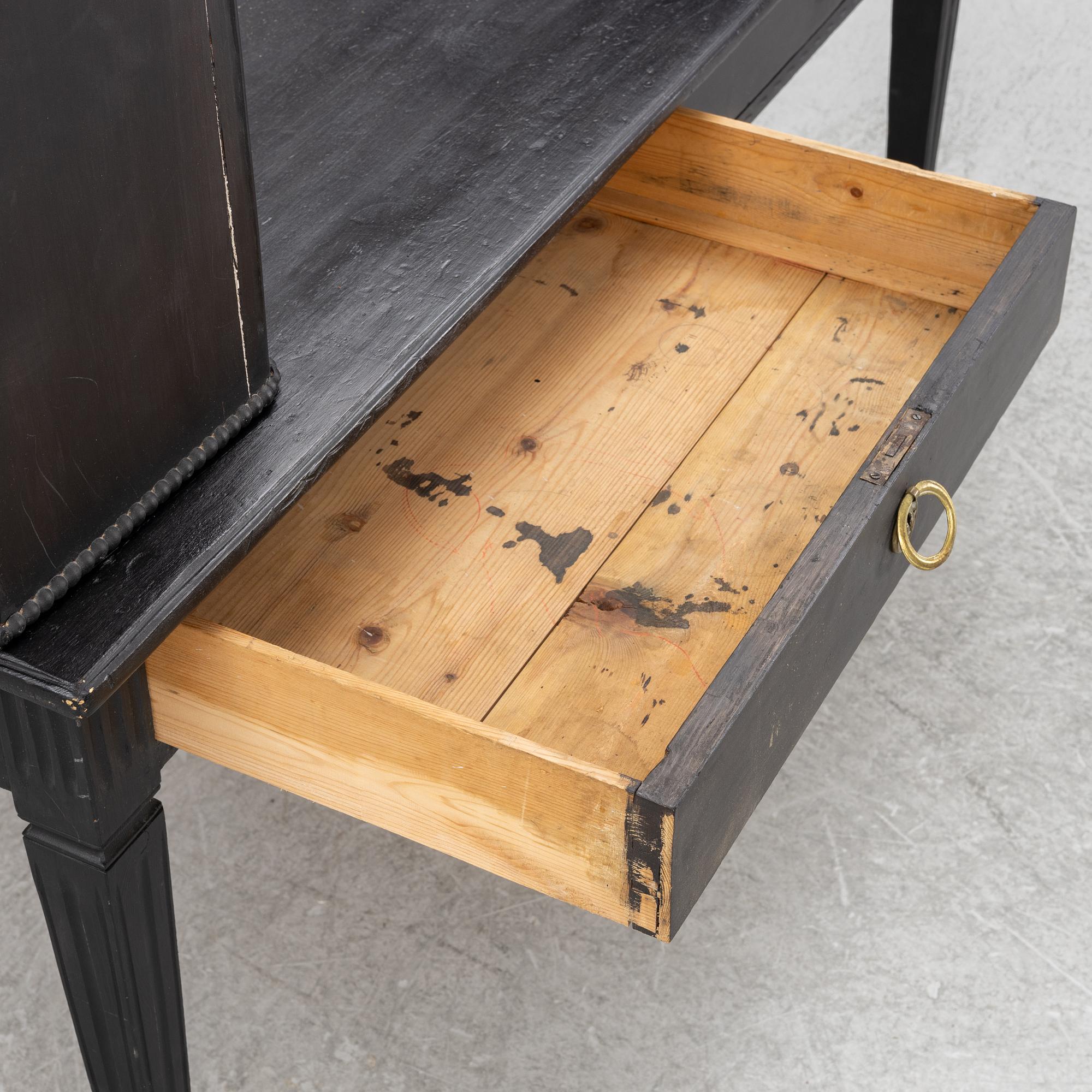 A gustavian style painted desk, circa 1900.