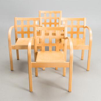 A set of 1990s chairs model Ruutu for Asko.