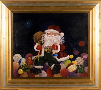 Johanna Oras, olja på duk, signerad a tergo.