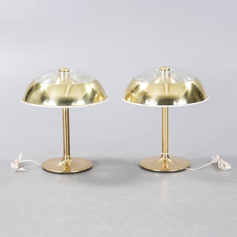 Table lamps, one pair, Fagerhults, Sweden.