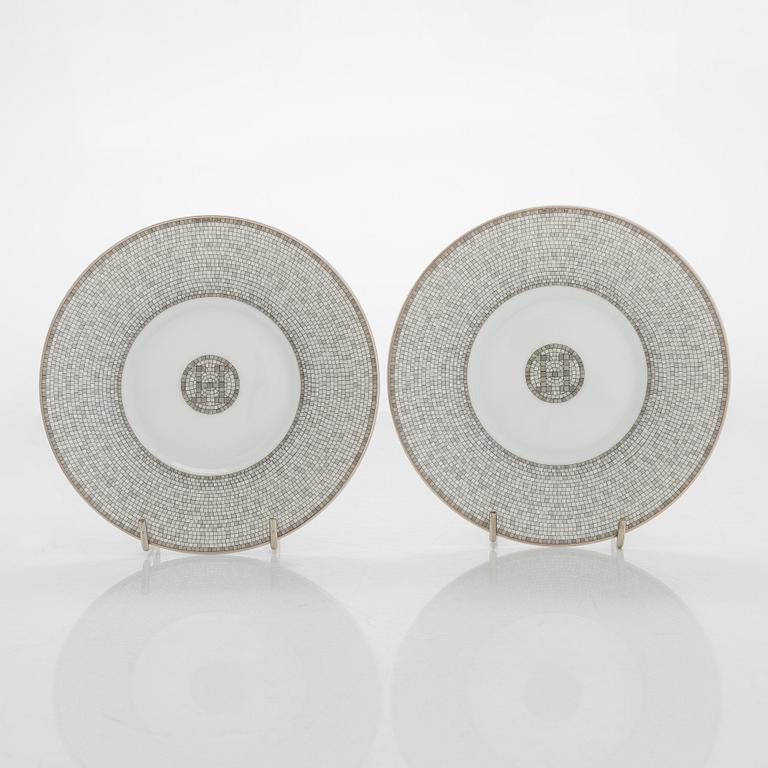 Hermès, koppar med fat, ett par, " Mosaique au 24".