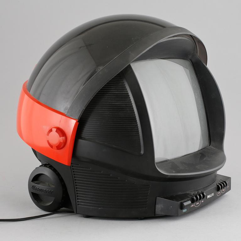 A tv, model Discoverer Space Helmet, made by Philips in the 1980s.