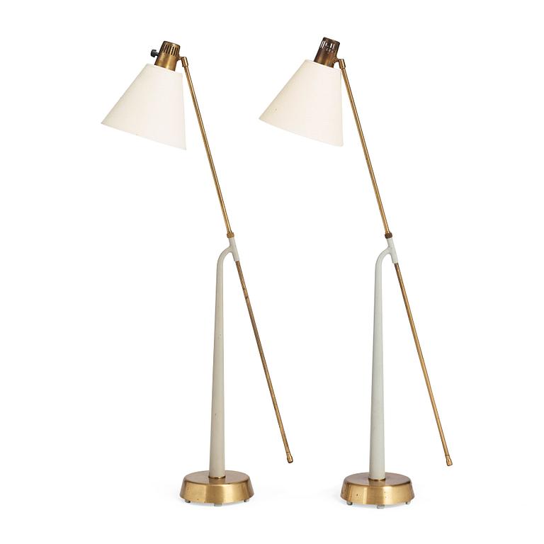 Hans Bergström, a pair of floor lamps, model " 541", ateljé Lyktan, Åhus 1940-50s.