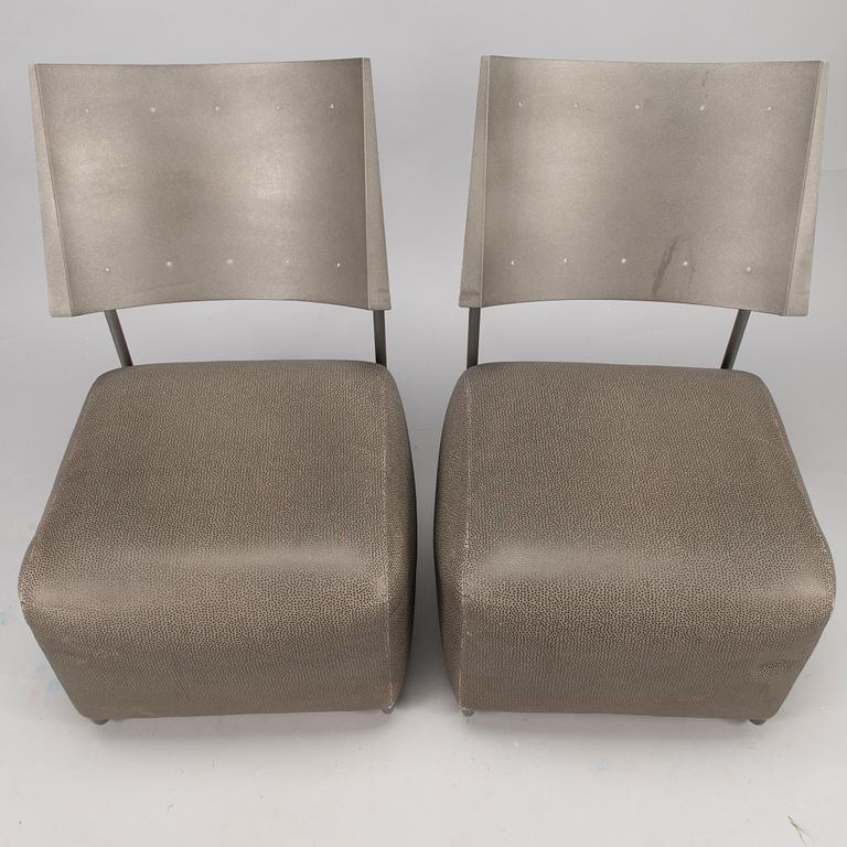 HARRI KORHONEN, a pair of 'Oscar' easychairs for  Inno Interior. Finland. Designed 1989.