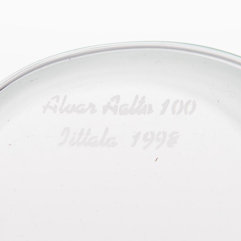 ALVAR AALTO, VAS, glas, "Savoy", märkt "Alvar Aalto 100 Iittala 1998".