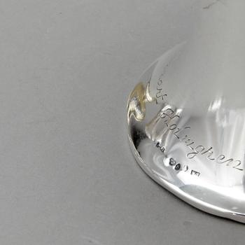 PARTI SILVER, 5 st, däribland C G Hallberg, Stockholm, 1900-talets första hälft, vikt ca 462 gram.