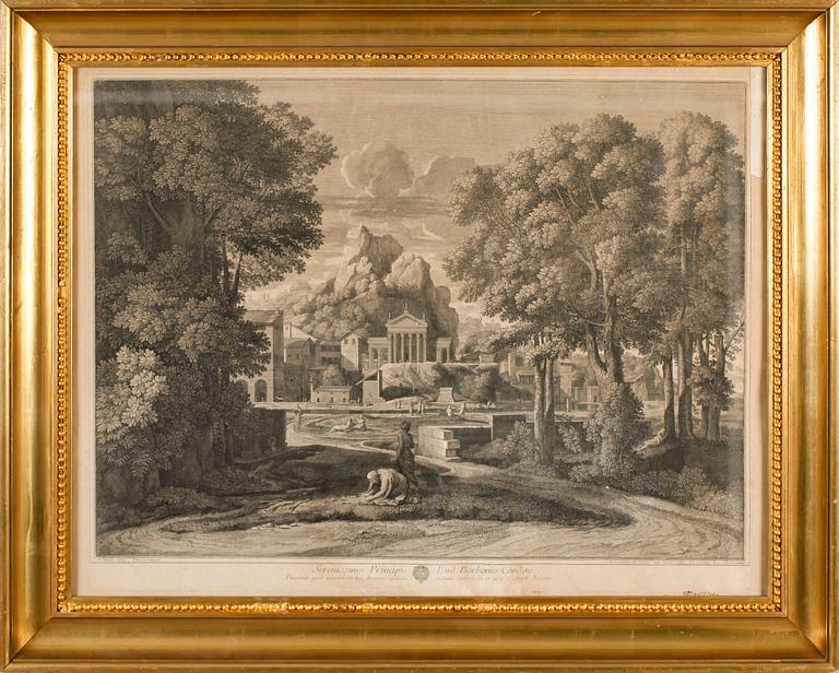 NICOLAS POUSSIN, kopparstick, efter, 1700-/1800-tal.