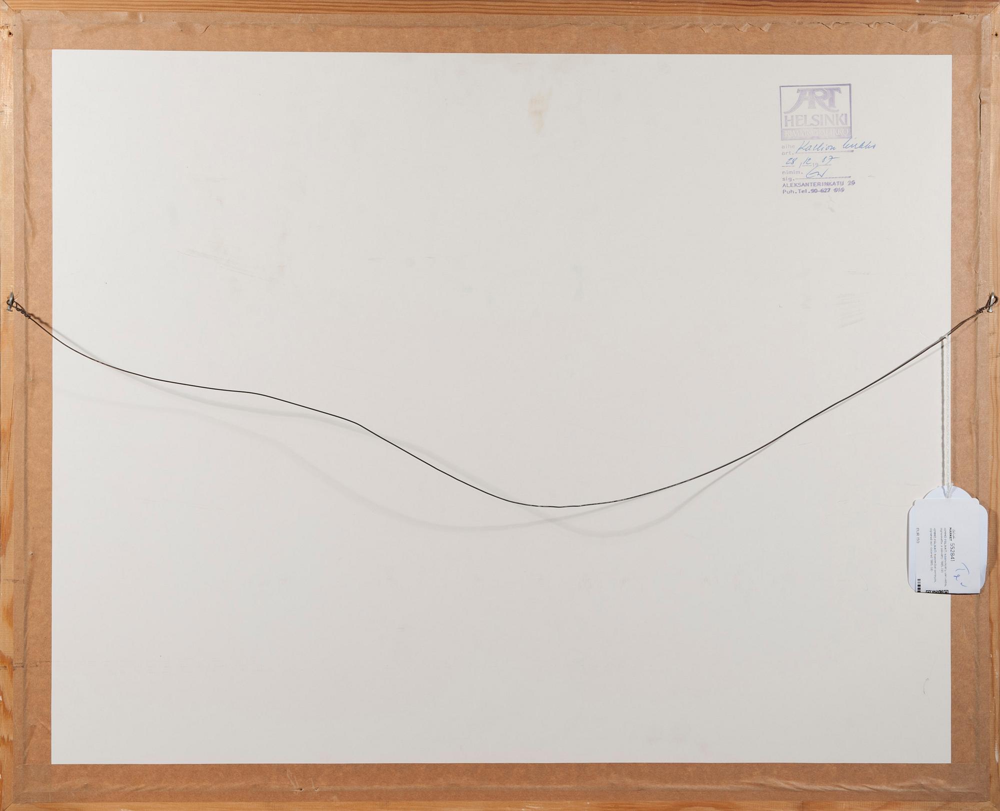 KIMMO PÄLIKKÖ, handmålat seritryck, signerad och daterad 1985.