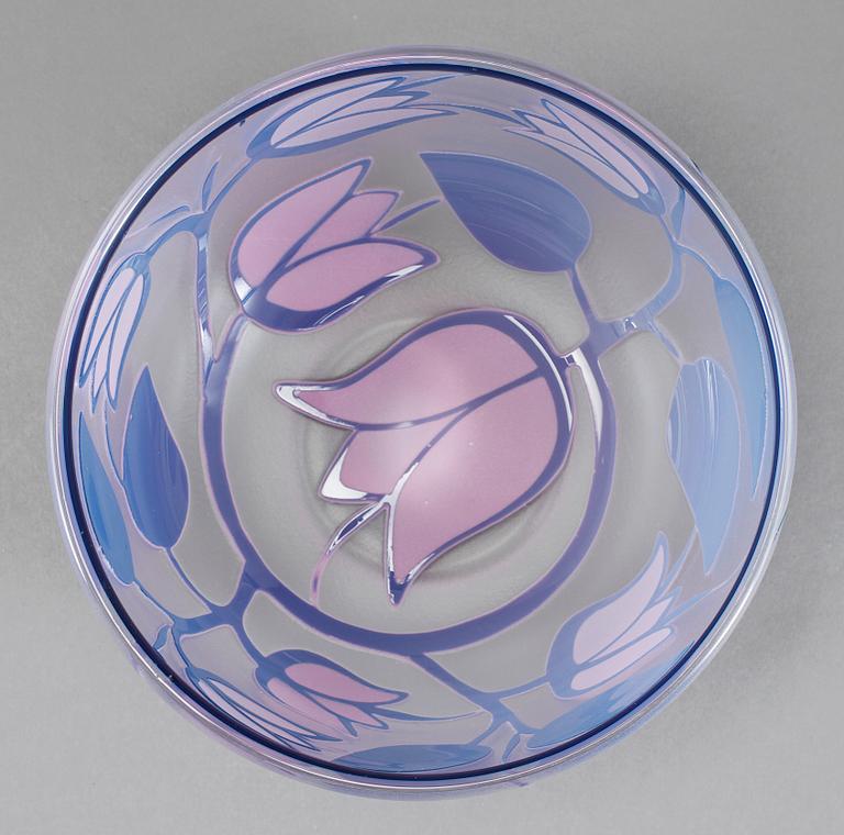 SKÅL, glas, Bertil Vallien, Boda. 1900-talets fjärde kvartal.