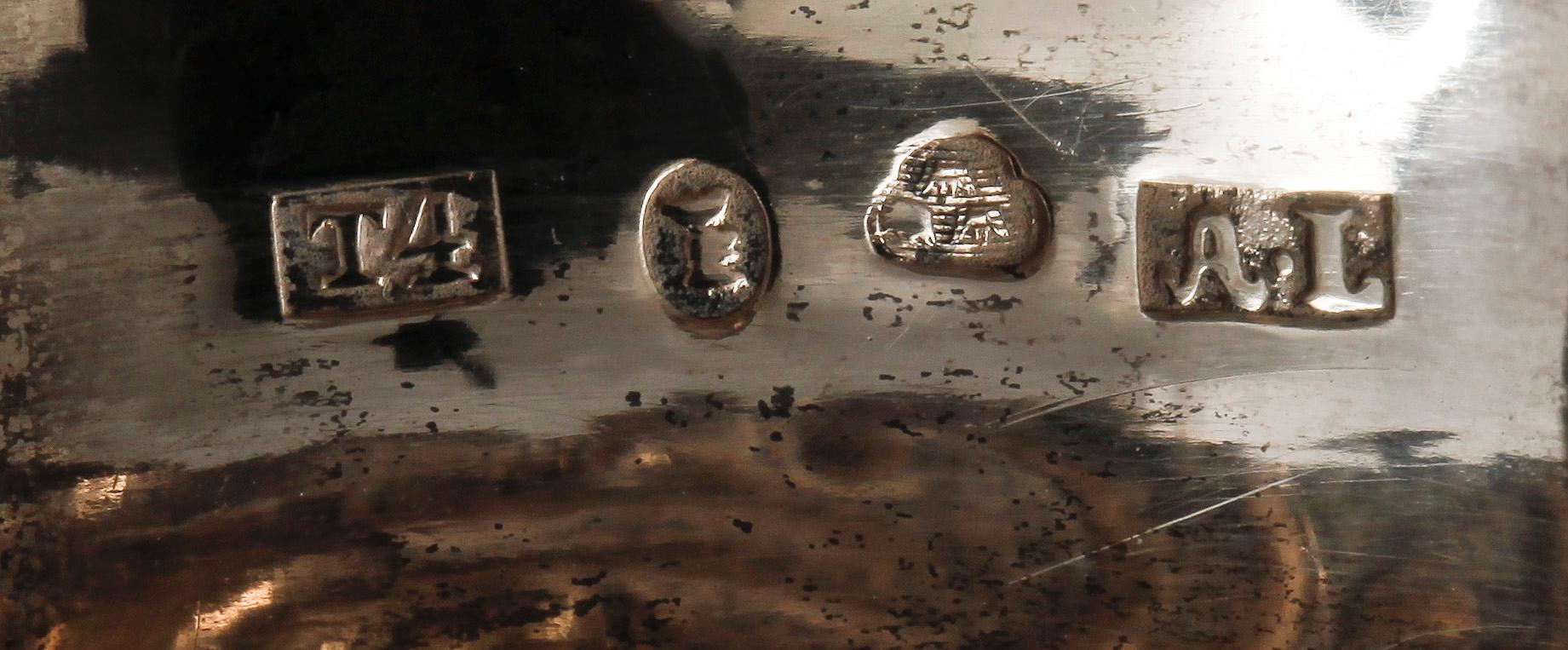 SOCKERSKÅL, silver, nyrokoko, Anders Lundquist, Stockholm 1849. Vikt ca 970 gram.