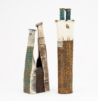 Two Bengt Berglund stoneware sculptures, Gustavsberg studio, one dated 1963.