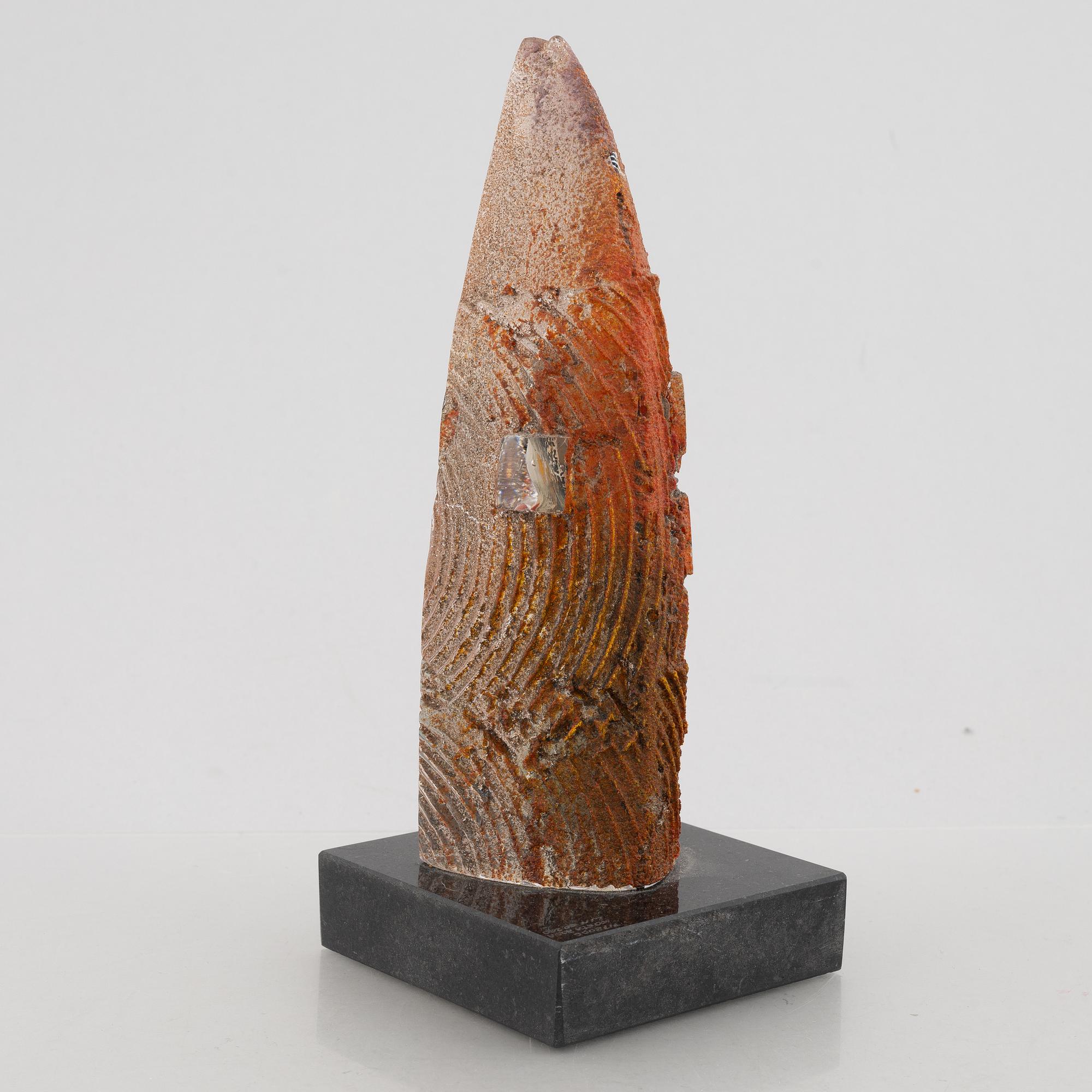 Bertil Vallien, an 'Orbit' glass sculpture, Kosta Boda.