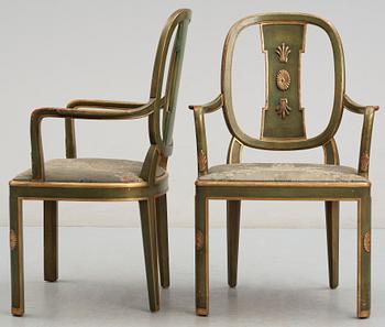 A pair of Otar Hökerberg armchairs, Sweden ca 1925,