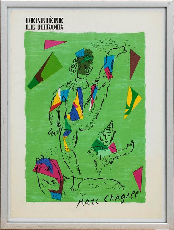 MARC CHAGALL, colour lithographe, unsigned, cover of Derrière le Miroir nr 235 1979.