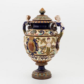 A large maiolica urn from Rörstrand, circa 1900.