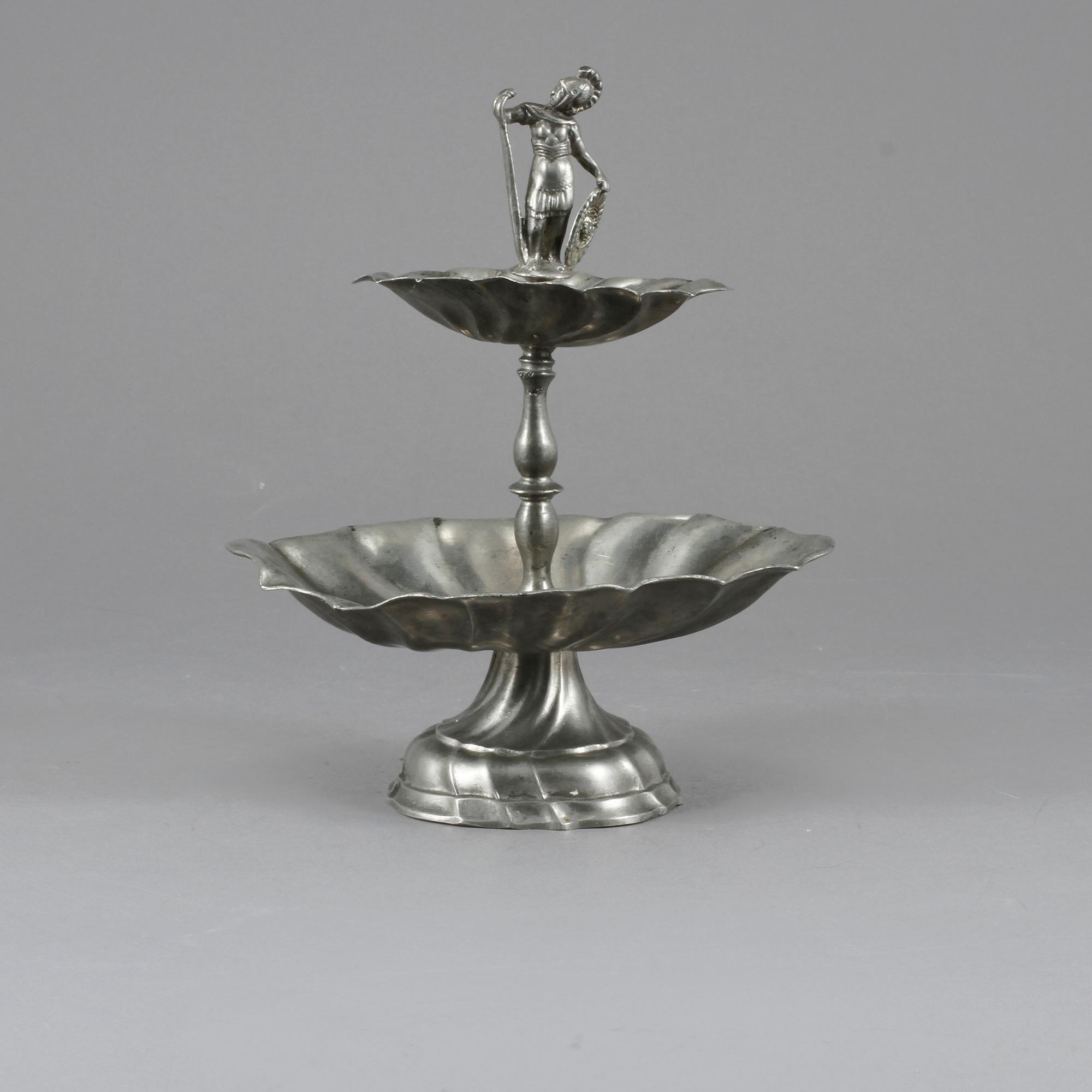KONFEKTSKÅL, tenn, möjligen Tyskalnd, 1800-tal.
