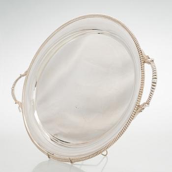 Tarjotin, hopeoitu, Englanti, 1900-luvun toinen puoli.