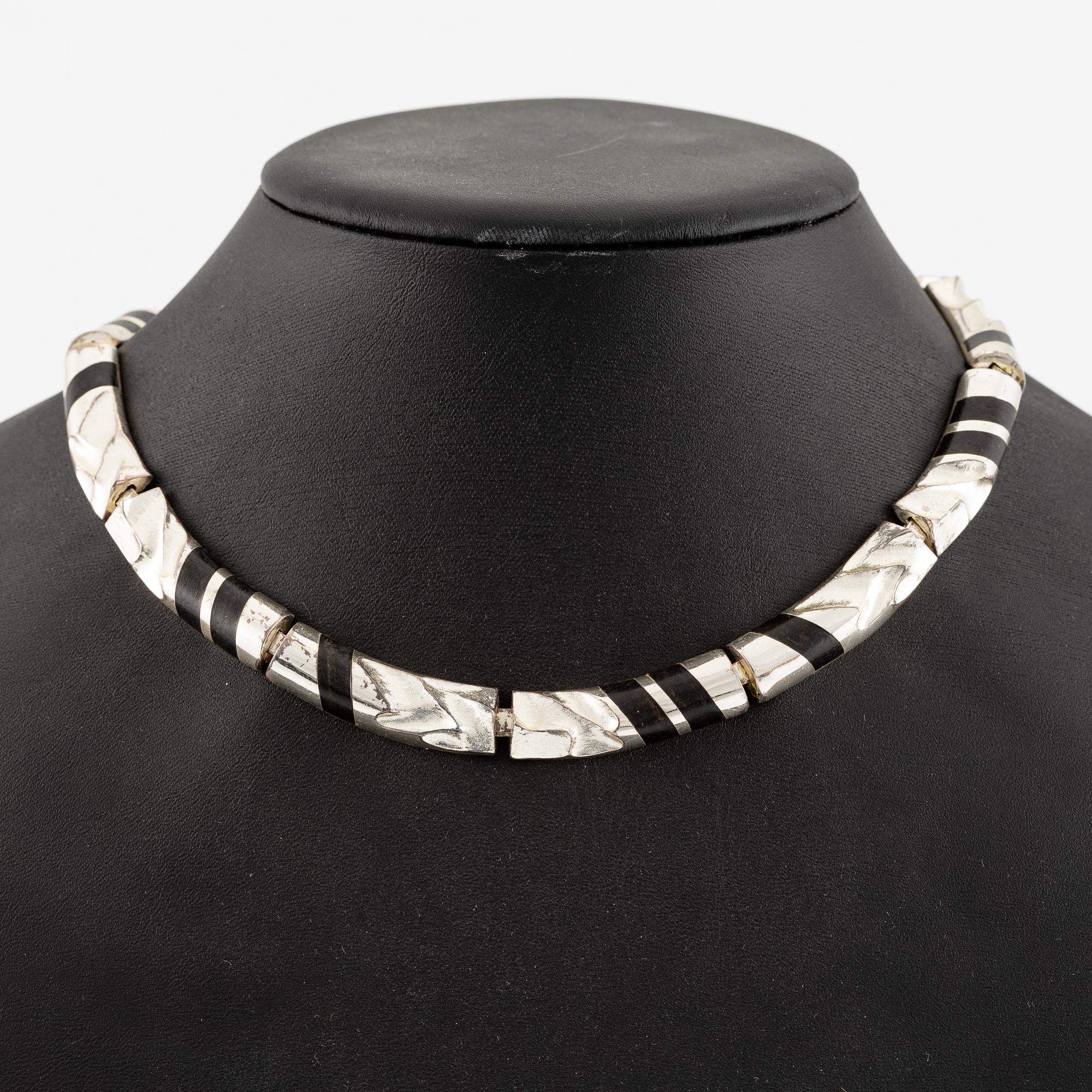 Lapponia, necklace silver and wood.