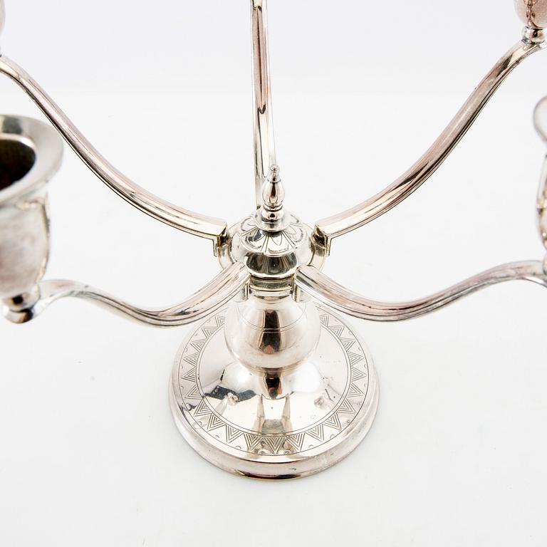Candelabrum GAB silver-plated, mid-20th century.