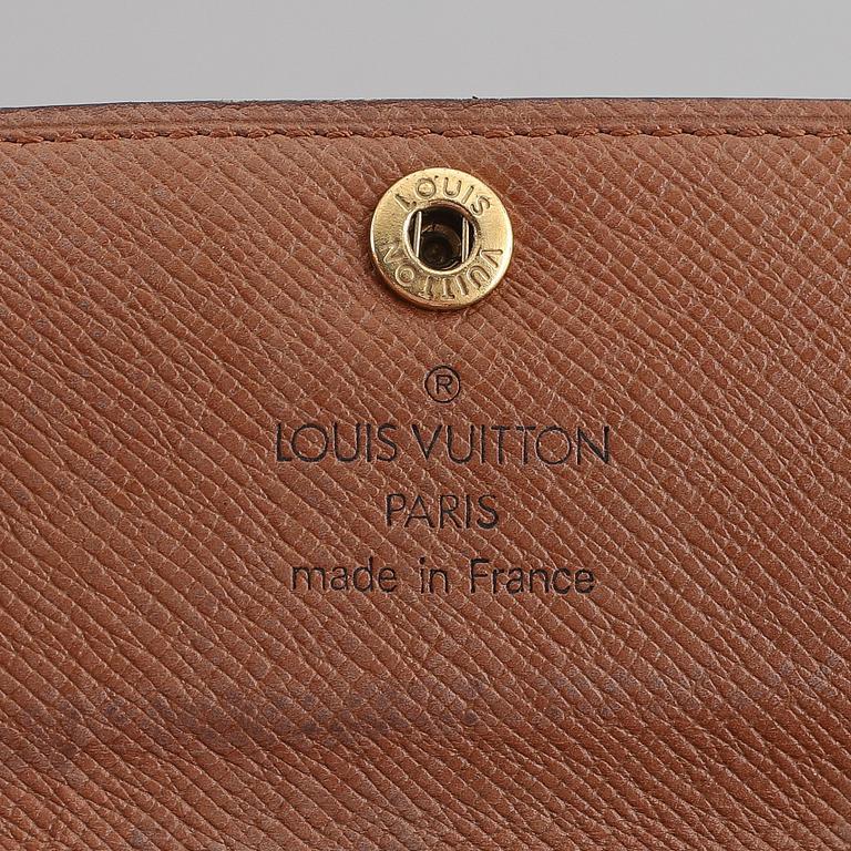 Louis Vuitton, a monogram canvas wallet and a key holder.