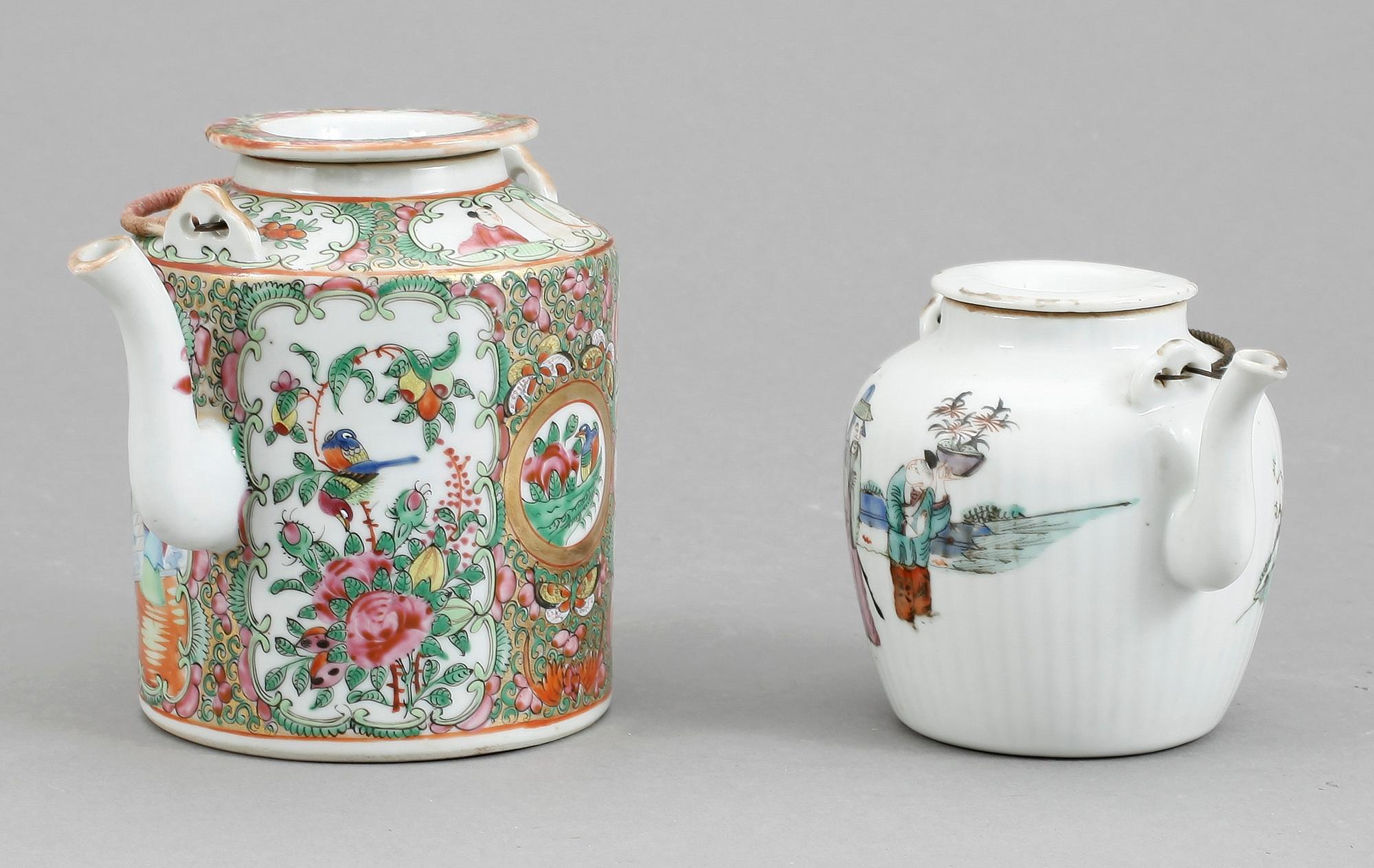 KANNOR, 2 st, varav en Kanton, 1800/1900-tal.