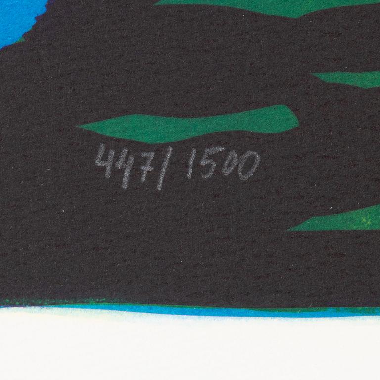 Peter Dahl, lithograph in colours, signed 447/1500.