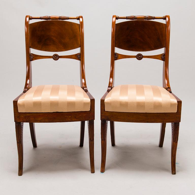 A PAIR OF CHAIRS, late empire, Russia, first half of 19th Century.